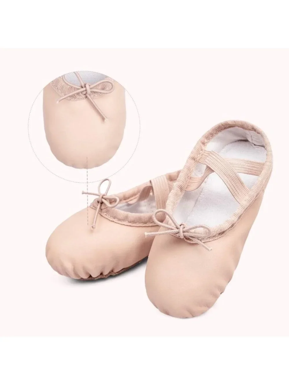 Soft Leather Split Sole Ballet Shoes for Girls - Toddler Dance Practice Footwear